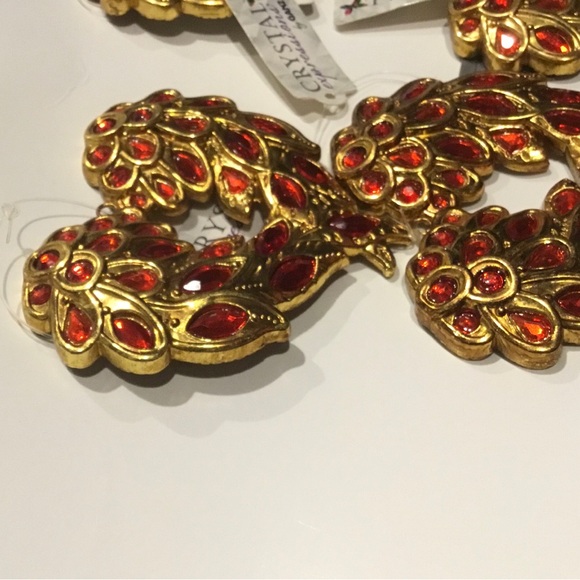 Crystal Expressions by Ganz Set of 4 decorations Gold tone - Picture 4 of 4